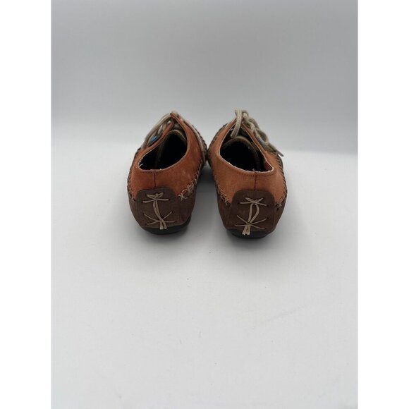 Vintage Hush Puppies Womens 5M Casual Two-Tone Leather Moccasins - Picture 5 of 7